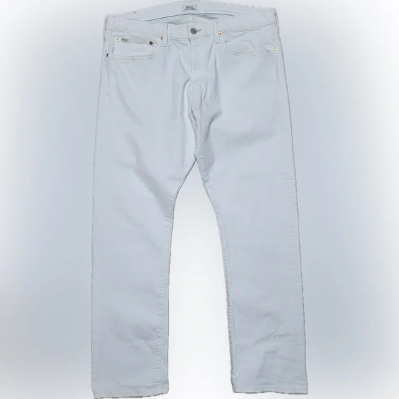 Ralph Lauren White Straight Jeans Classic Style - Picture 2 of 7